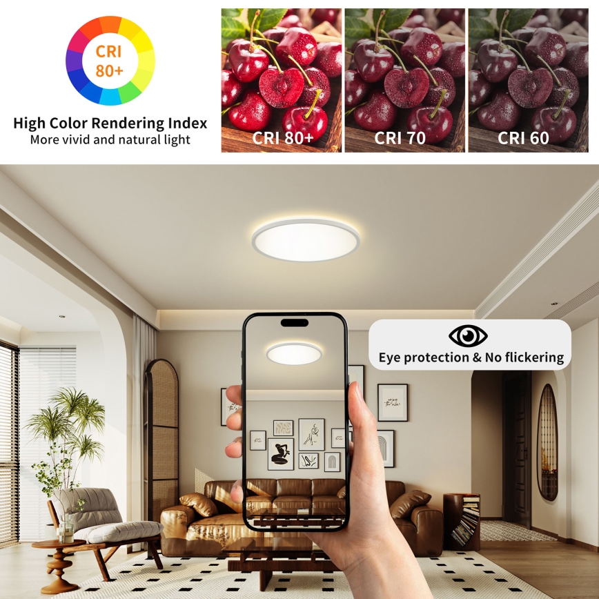 Brilagi - LED-kattovalaisin kylpyhuoneeseen ULTRA SLIM LED/24W/230V halkaisija 42 cm valkoinen IP54