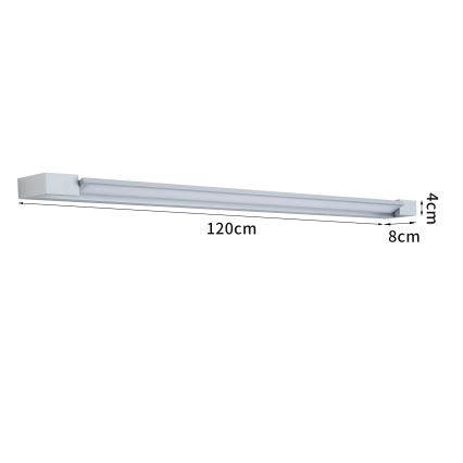 Brilagi - AQUA LINE LED - kylpyhuoneen peilivalaisin LED/36W/230V 120 cm IP44 mattakromi