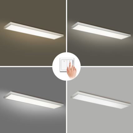 Brilagi - FRAME LED kylpyhuoneen kattovalaisin 50W/230V 3000/4000/6000K 120 x 30 cm IP44 hopea