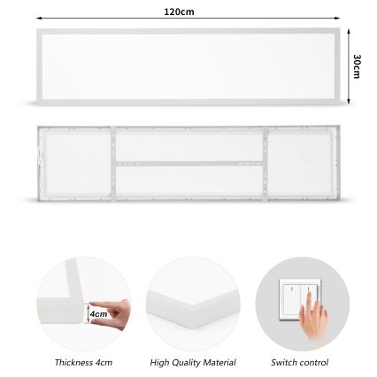 Brilagi - FRAME LED kylpyhuoneen kattovalaisin 50W/230V 3000/4000/6000K 120 x 30 cm IP44 hopea