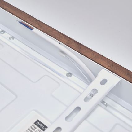 Brilagi - LED Kattovalaisin kylpyhuoneeseen WOODY FRAME LED/50W/230V 60x60 cm IP44 tammikirsikka