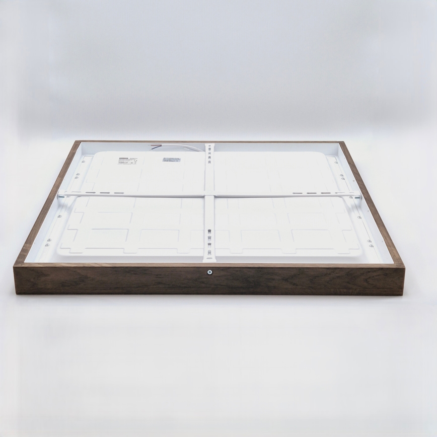 Brilagi - LED Kylpyhuoneen kattovalaisin WOODY FRAME LED/40W/230V 60x60 cm IP44 pähkinä