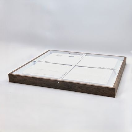 Brilagi - LED Kylpyhuoneen kattovalaisin WOODY FRAME LED/40W/230V 60x60 cm IP44 pähkinä