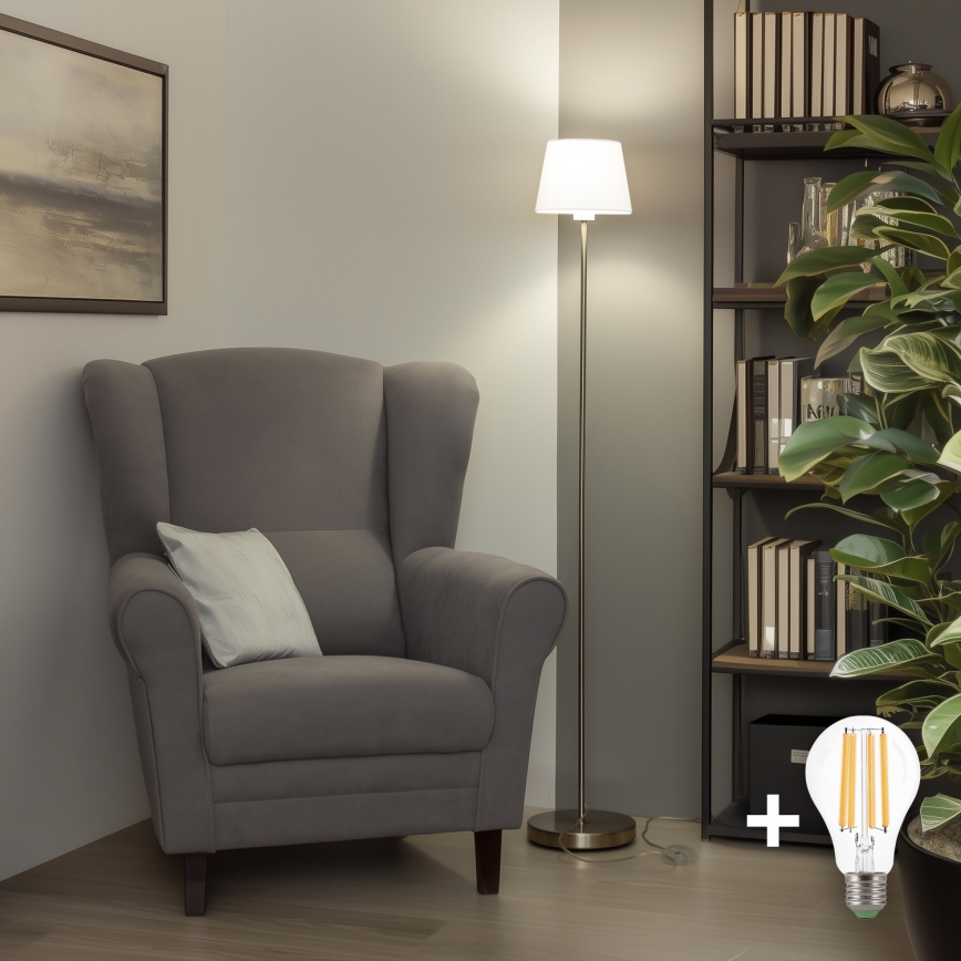 Brilagi - LED-lattiavalaisin CERIA 1xE27/40W/230V, halkaisija 20,5 cm, valkoinen/mattakromi