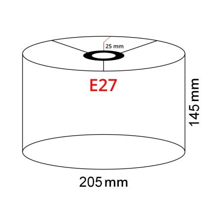 Brilagi - LED-lattiavalaisin CERIA 1xE27/40W/230V, halkaisija 20,5 cm, valkoinen/mattakromi