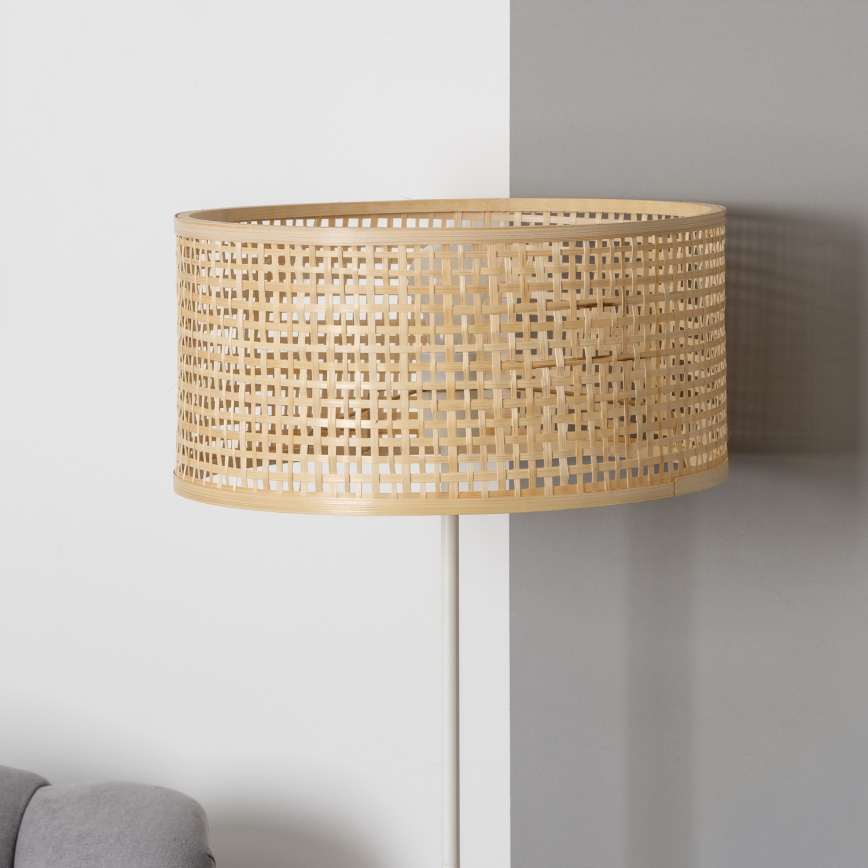 Brilagi - LED-lattiavalaisin CERIA 1xE27/40W/230V, halkaisija 25 cm, bambu/valkoinen