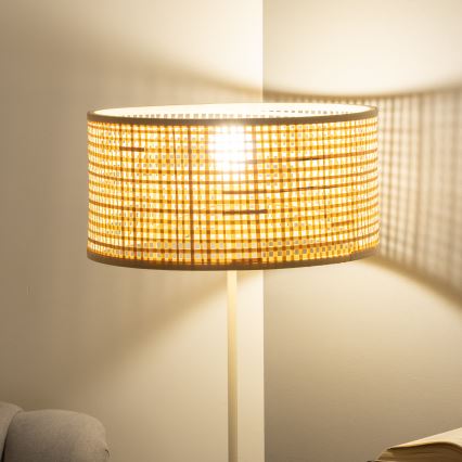 Brilagi - LED-lattiavalaisin CERIA 1xE27/40W/230V, halkaisija 25 cm, bambu/valkoinen