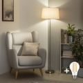 Brilagi - LED lattiavalaisin CERIA 1xE27/40W/230V halkaisija 45 cm beige/mattakromi