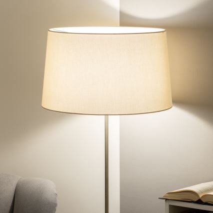 Brilagi - LED lattiavalaisin CERIA 1xE27/40W/230V halkaisija 45 cm beige/mattakromi