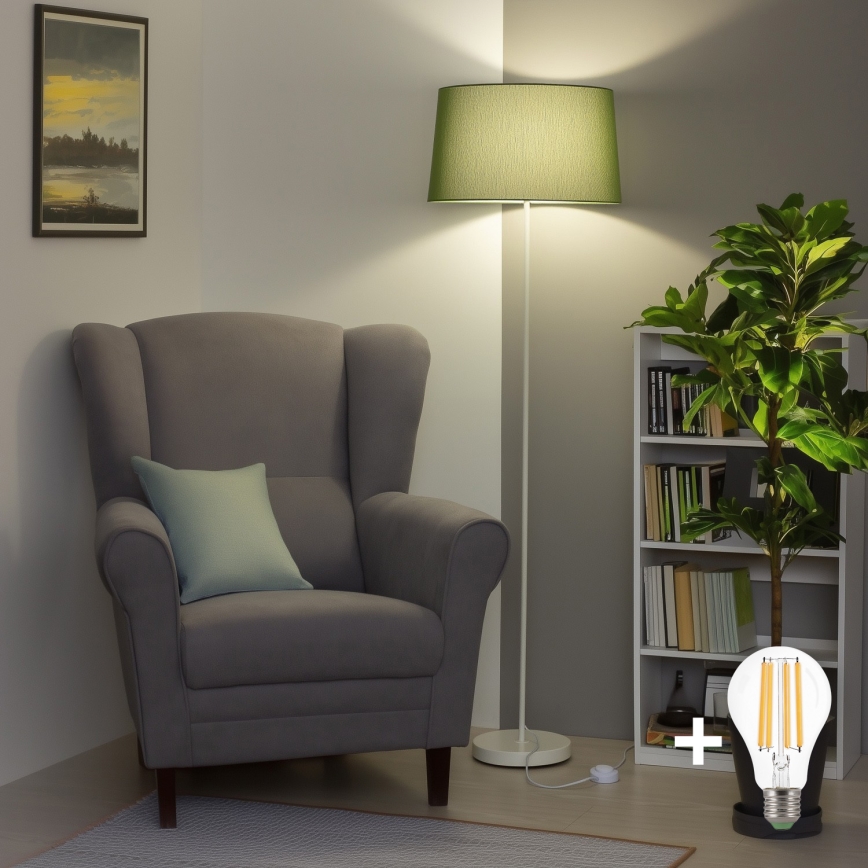 Brilagi - LED-lattiavalaisin CERIA 1xE27/40W/230V halkaisija 45 cm vihreä/valkoinen