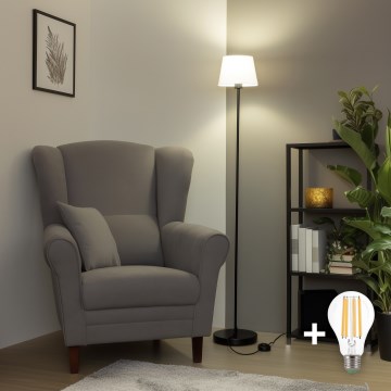 Brilagi - LED-lattiavalaisin CERIA 1xE27/40W/230V Ø 20,5 cm valkoinen/musta