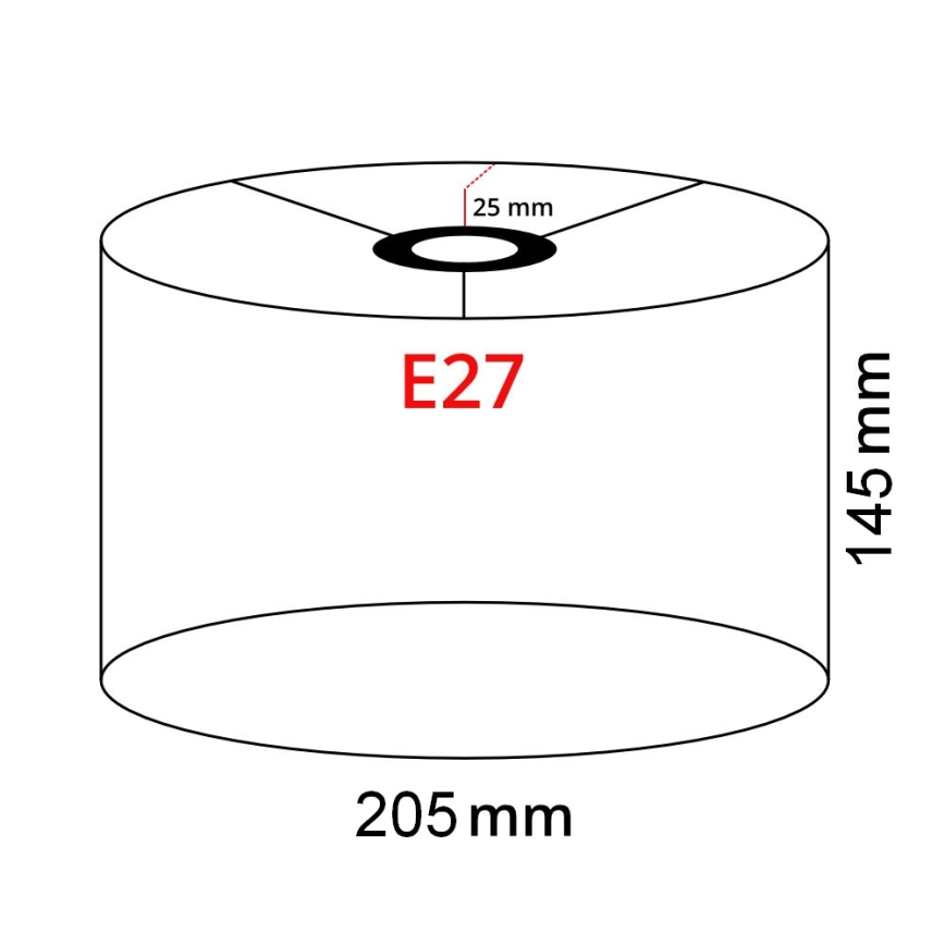 Brilagi - LED-lattiavalaisin CERIA 1xE27/40W/230V Ø 20,5 cm valkoinen/musta
