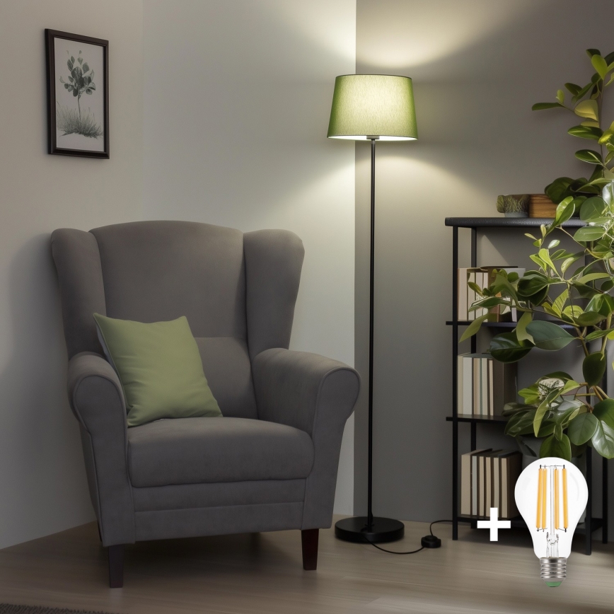 Brilagi - LED-lattiavalaisin CERIA 1xE27/40W/230V Ø 30 cm vihreä/musta