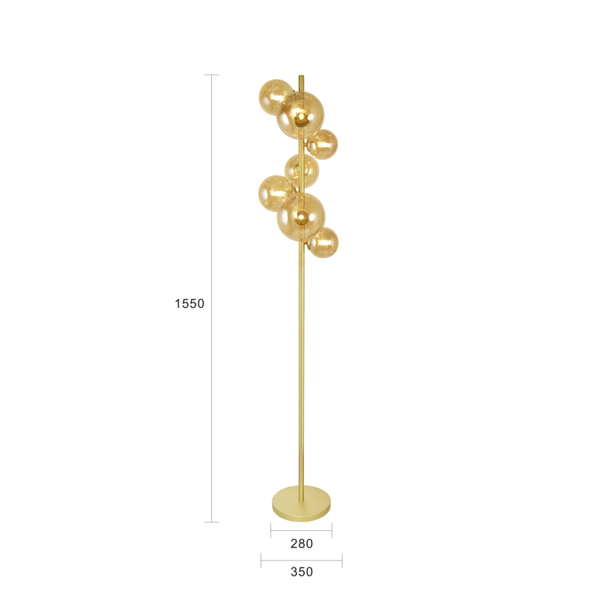 Brilagi - LED-lattiavalaisin MILLA 7xG9/3W/230V kulta