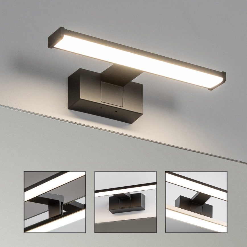 Brilagi - LED-peilivalaisin kylpyhuoneeseen 3-in-1 VESTRA LED/6W/230V 30 cm IP44 musta
