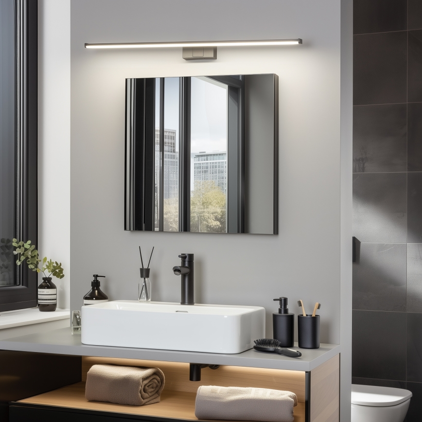 Brilagi - LED-kylpyhuoneen peilivalaisin 3-in-1 VESTRA LED/15W/230V 80 cm IP44 musta