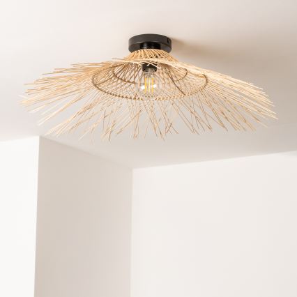 Brilagi - LED-pinta-asennettava kattokruunu CERIA BOHO 1xE27/40W/230V halkaisija 100 cm bambu
