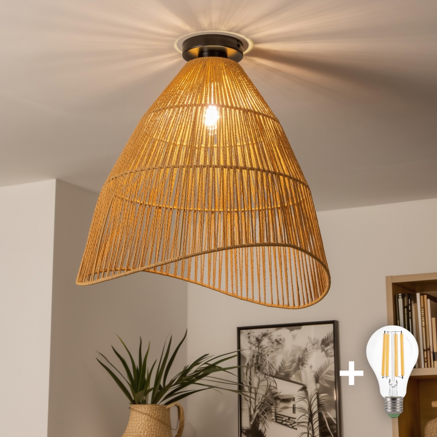 Brilagi - LED pinta-asennettava kattokruunu CERIA BOHO 1xE27/40W/230V Ø 50 cm ruskea