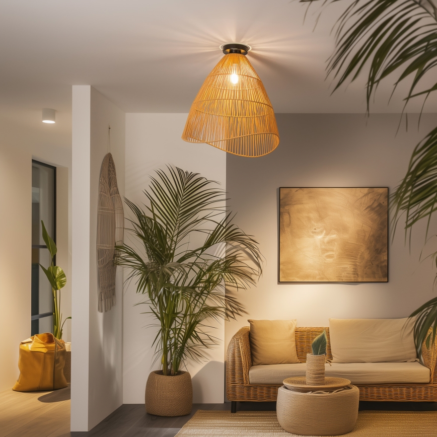 Brilagi - LED pinta-asennettava kattokruunu CERIA BOHO 1xE27/40W/230V Ø 50 cm ruskea