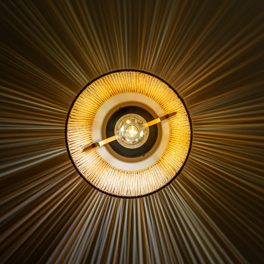 Brilagi - LED-pinta-asennettava kattovalaisin CERIA BOHO 1xE27/40W/230V, halkaisija 28 cm, ruskea