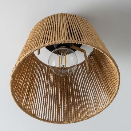 Brilagi - LED-pinta-asennettava kattovalaisin CERIA BOHO 1xE27/40W/230V, halkaisija 28 cm, ruskea