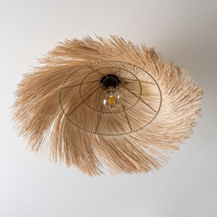 Brilagi - LED-pinta-asennettava kattovalaisin CERIA BOHO 1xE27/40W/230V, halkaisija 70 cm, rottinki