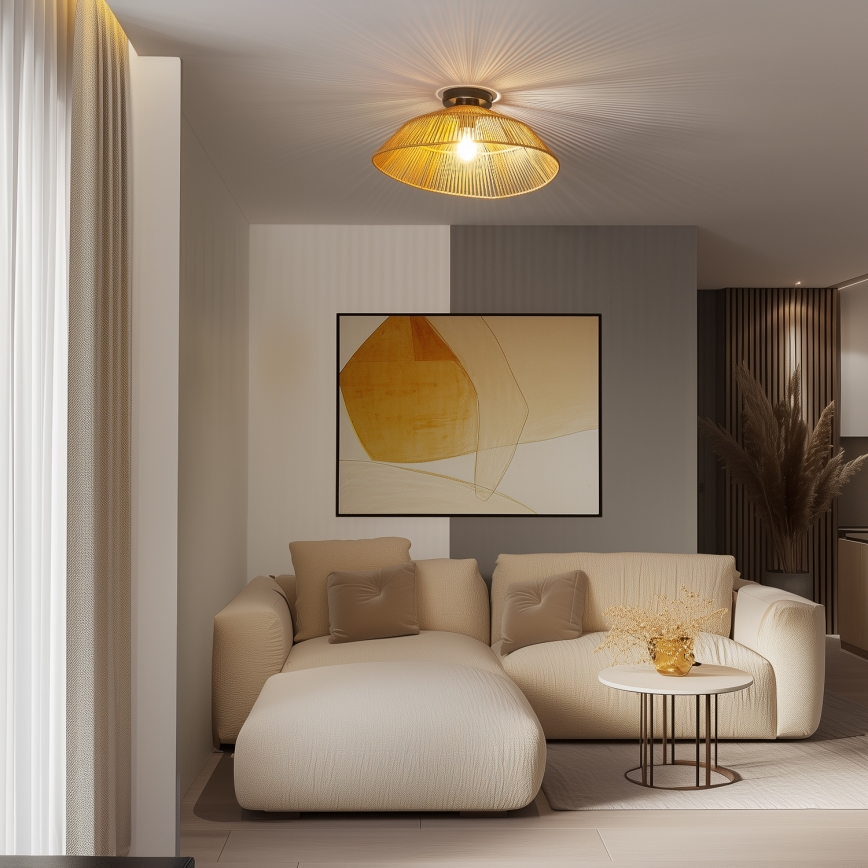 Brilagi - LED-pinta-asennettava kattovalaisin CERIA BOHO 1xE27/40W/230V Ø 50 cm ruskea