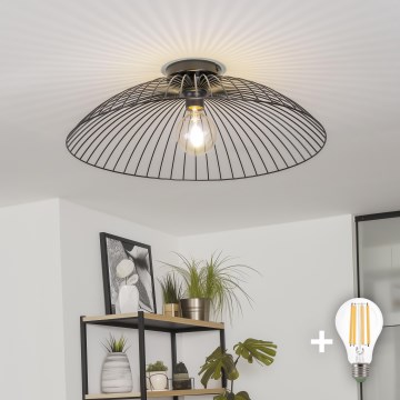 Brilagi - LED pinta-asennettava kattovalaisin CERIA WIRE 1xE27/40W/230V halkaisija 60 cm musta