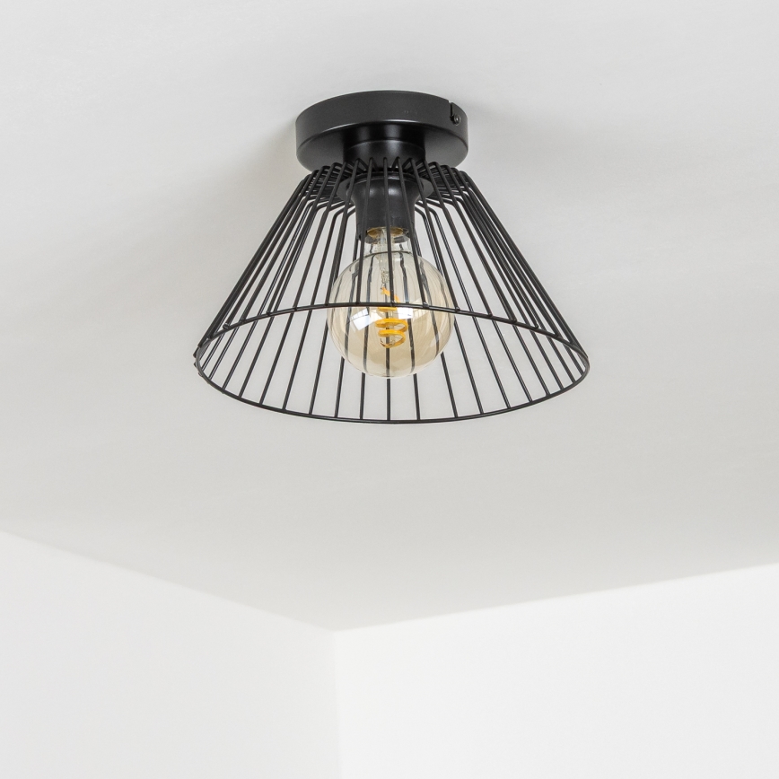 Brilagi - LED-pinta-asennettava kattovalaisin CERIA WIRE 1xE27/40W/230V, Ø 30 cm, musta