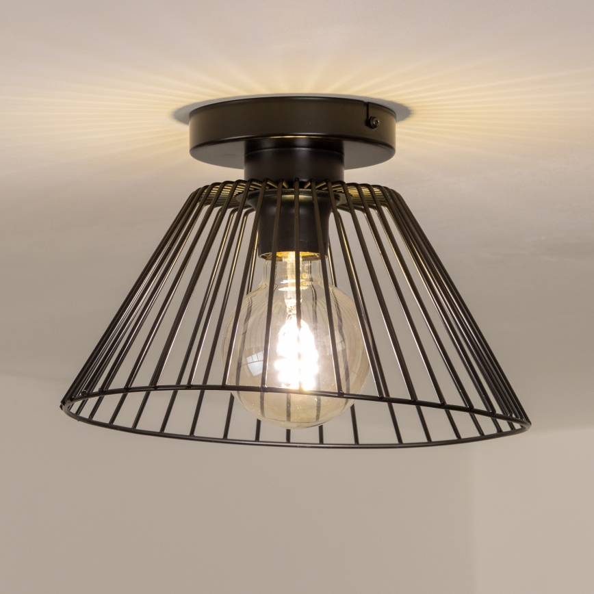 Brilagi - LED-pinta-asennettava kattovalaisin CERIA WIRE 1xE27/40W/230V, Ø 30 cm, musta