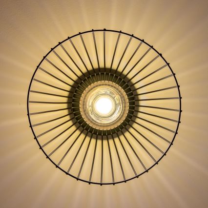 Brilagi - LED-pinta-asennettava kattovalaisin CERIA WIRE 1xE27/40W/230V, Ø 30 cm, musta