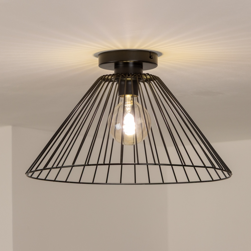 Brilagi - LED-pinta-asennettava kattovalaisin CERIA WIRE 1xE27/40W/230V Ø 45 cm musta