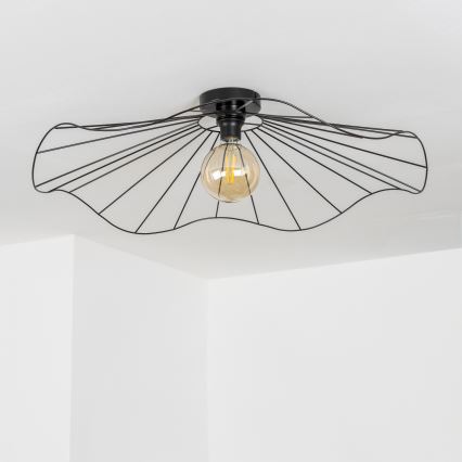 Brilagi - LED-pinta-asennettava kattovalaisin CERIA WIRE 1xE27/40W/230V Ø 80 cm musta
