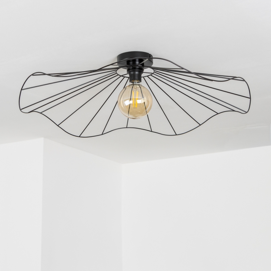 Brilagi - LED-pinta-asennettava kattovalaisin CERIA WIRE 1xE27/40W/230V Ø 80 cm musta