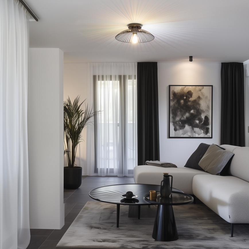 Brilagi - LED-pinta-asennettu kattovalaisin CERIA WIRE 1xE27/40W/230V halkaisija 26 cm musta