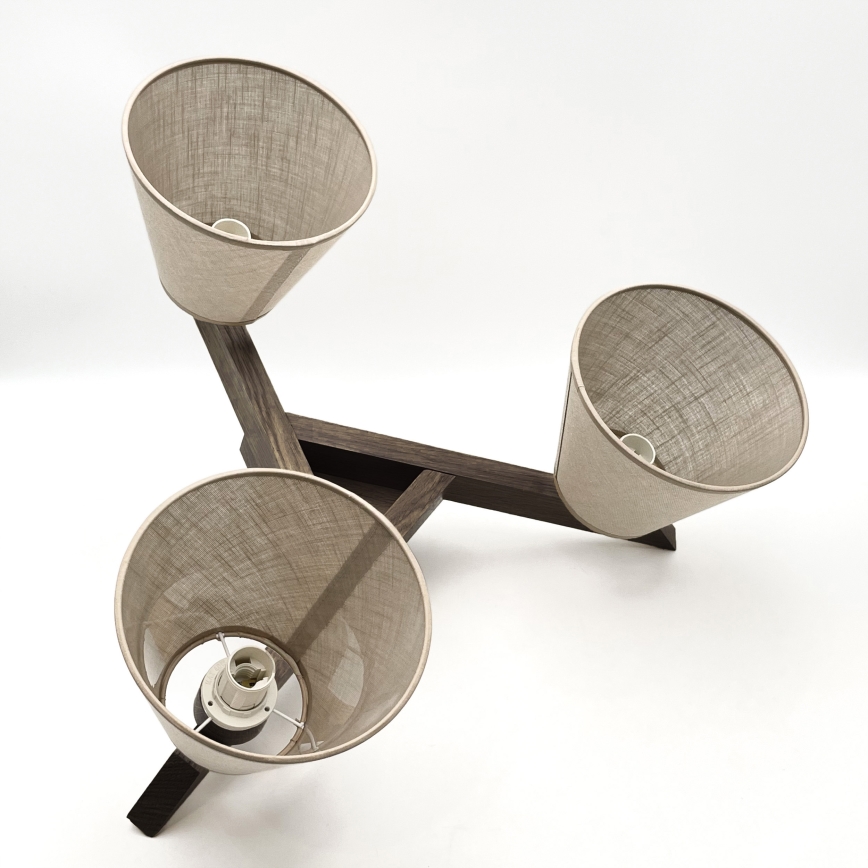 Brilagi - LED Pinta-asennettava kattovalaisin ANTHONY 3xE14/40W/230V tammi pähkinä/beige