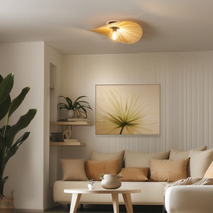 Brilagi - LED-pintakiinnitteinen kattokruunu CERIA BOHO 1xE27/40W/230V, Ø 60 cm, rafia