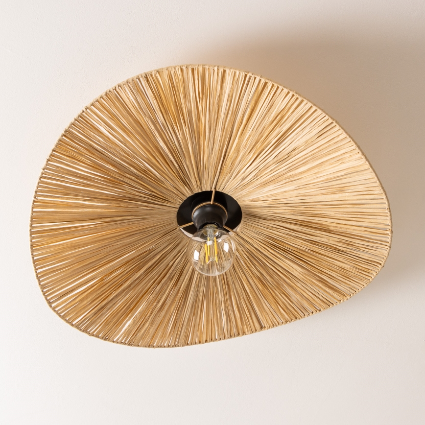 Brilagi - LED-pintakiinnitteinen kattokruunu CERIA BOHO 1xE27/40W/230V, Ø 60 cm, rafia