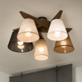 Brilagi - LED Pintakiinnitteinen kattovalaisin ANTHONY 5xE14/40W/230V tammi-pähkinä