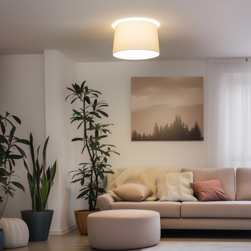 Brilagi - LED-pintakiinnitteinen kattovalaisin CERIA, 1xE27/40W/230V, Ø 45 cm, beige