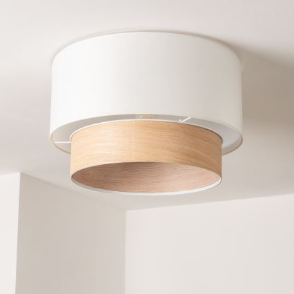 Brilagi - LED pintakiinnitteinen kattovalaisin CERIA 1xE27/40W/230V Ø 50 cm valkoinen/beige