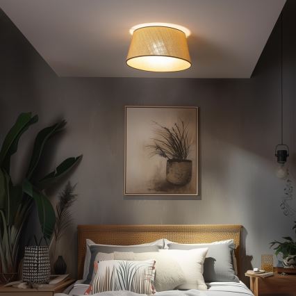 Brilagi - LED-pintakiinnitteinen kattovalaisin CERIA, 1× E27 / 40 W / 230 V, halkaisija 50 cm, beige