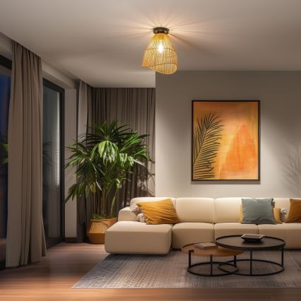 Brilagi - LED pintakiinnitteinen kattovalaisin CERIA BOHO 1xE27/40W/230V Ø 30 cm ruskea