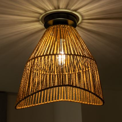 Brilagi - LED pintakiinnitteinen kattovalaisin CERIA BOHO 1xE27/40W/230V Ø 30 cm ruskea