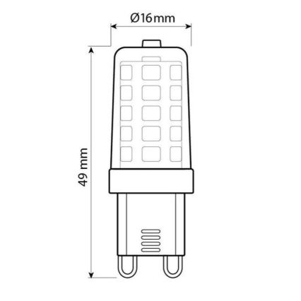 Brilagi - LED-polttimo G9/4W/230V 3000K
