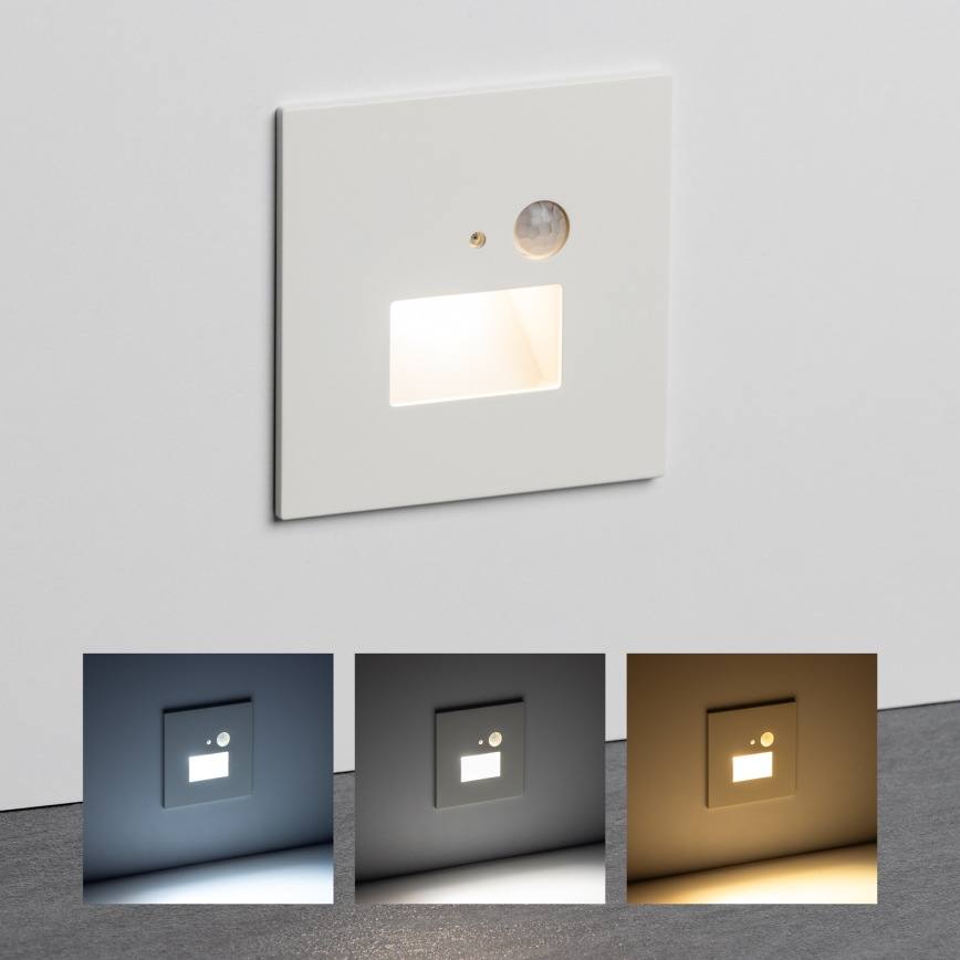 Brilagi - LED Porrasvalo liiketunnistimella JACK LED/1,5W/230V 3000K/4000K/6500K valkoinen