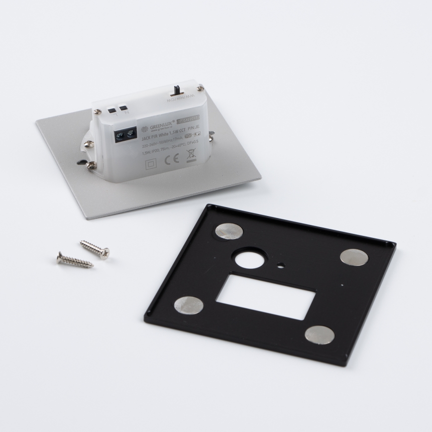 Brilagi - LED-porrasvalaisin liike- ja hämäräanturilla JACK LED/1,5W/230V 3000/4000/6500K musta