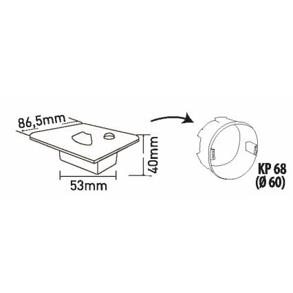 Brilagi - LED Porrasvalo liiketunnistimella JACK LED/1,5W/230V 3000K/4000K/6500K musta
