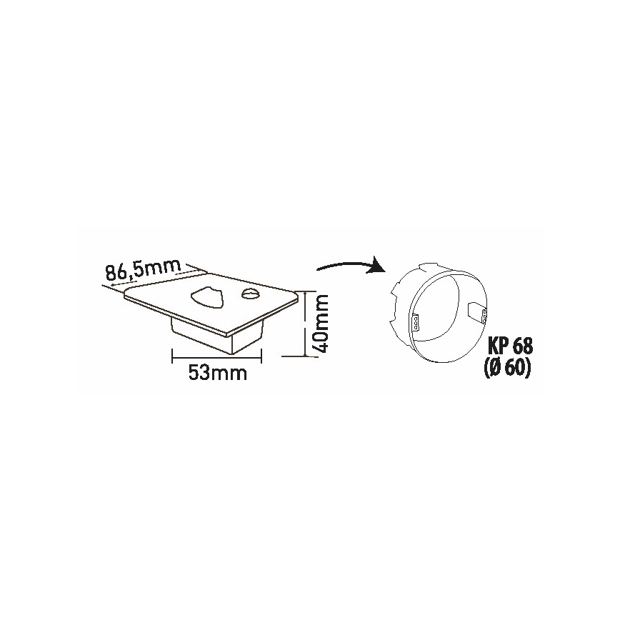 Brilagi - LED Porrasvalo liiketunnistimella JACK LED/1,5W/230V 3000K/4000K/6500K musta