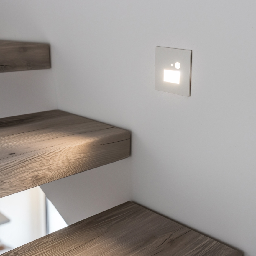 Brilagi - LED Porrasvalo liiketunnistimella JACK LED/1,5W/230V 3000K/4000K/6500K valkoinen